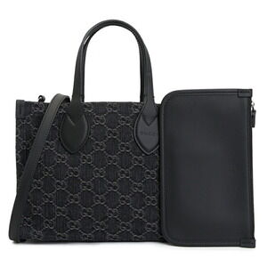 Gucci Gray GG Ophidia black denim Bag GG Tote